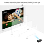 VS626 Android 3500ANSI Lumens 1080*720 Resolution LED+LCD Technology Smart Projector, Support AV / HDMI / SD Card / USB / VGA, Android