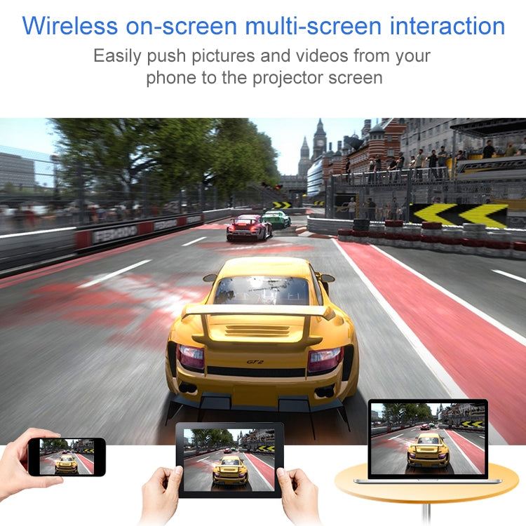 VS626 Android 3500ANSI Lumens 1080*720 Resolution LED+LCD Technology Smart Projector, Support AV / HDMI / SD Card / USB / VGA, Android