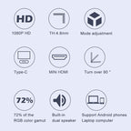 M8 14inch 1080P Ultra-thin HD Portable Narrow-edge Display