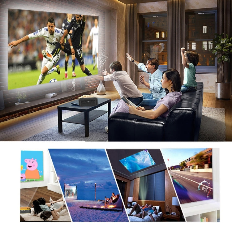 A2000 Portable Projector 800 Lumen LCD Home Theater Video Projector, Support 1080P, UK Plug, UK Plug