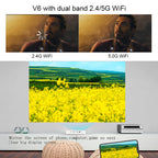 TOUMEI V6 3800 Lumens Android 9.0 3D Smart DLP Projector, 2GB+32GB, Support Dual Band WiFi / Bluetooth / HDMI / TF Card / RJ45