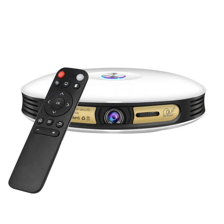 CACACOL ITC-DO8 220LM WiFi Smart 1280*800 DLP DMD LED Portable Projector with Remote Control,  Android 6.1 , MSD6A628 Quad Core, 2GB RAM, 16GB ROM, WiFi, BT, HDMI, without Tripod Holder, ITC-DO8
