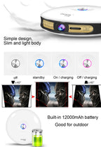 CACACOL ITC-DO8 220LM WiFi Smart 1280*800 DLP DMD LED Portable Projector with Remote Control,  Android 6.1 , MSD6A628 Quad Core, 2GB RAM, 16GB ROM, WiFi, BT, HDMI, without Tripod Holder, ITC-DO8