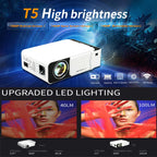 T5 100ANSI Lumens 800x400 Resolution 480P LED+LCD Technology Smart Projector, Support HDMI / SD Card / 2 x USB / Audio 3.5mm, Ordinary Version, Ordinary Version