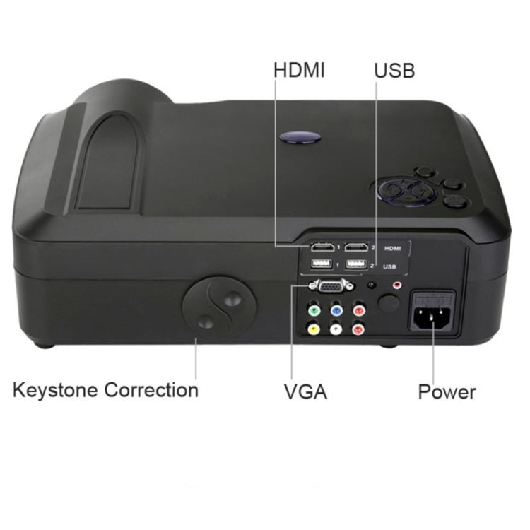 Wejoy L3 300ANSI Lumens 5.8 inch LCD Technology HD 1280*768 pixel Projector with Remote Control,  VGA, HDMI, L3