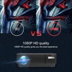 Cheerlux CL770 1920 x 1080P Full HD Smart Projector Android 9.0 1GB+8GB, CL770 (Black)