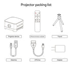 P07-D Mini 50 Lumens Android Home Theater Bluetooth LED Projector with Remote Control, Support Micro SD & Micro USB & WiFi & Audio Out