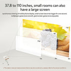 P07-D Mini 50 Lumens Android Home Theater Bluetooth LED Projector with Remote Control, Support Micro SD & Micro USB & WiFi & Audio Out