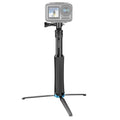 RUIGPRO One-piece Handheld Tripod Selfie Stick Telescopic Monopod Mount for DJI, Insta360, GoPro and Other Action Cameras, Black)