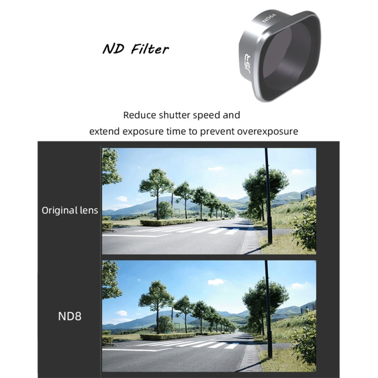 JSR KS ND8 Lens Filter for DJI FPV, Aluminum Alloy Frame, ND8