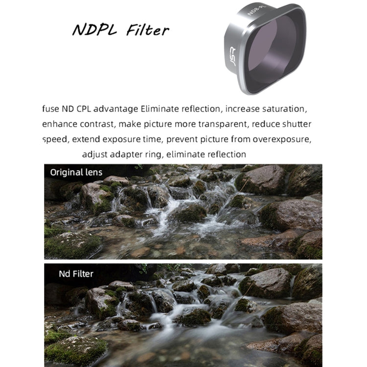 JSR KS ND64PL Lens Filter for DJI FPV, Aluminum Alloy Frame, ND64PL