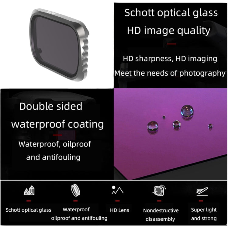 JSR KS 6 in 1 UV + CPL + ND4 + ND8 + ND16 + ND32 Lens Filter for DJI Air 2S, Aluminum Frame, UV + CPL + ND4 + ND8 + ND16 + ND32