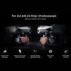 PGYTECH P-16B-062 4 in 1 ND8+ND16+ND32+ND64 Lens Filter Kits for DJI Air 2S, 4 in 1 ND Filter