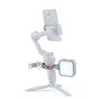 Stabilizer Extension Bracket Ring Adapter with Dual Cold Shoe Base for DJI OM4 / Osmo Mobile 3, Bracket For DJI OM4