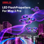 For DJI Mini 4 Pro / Mavic Mini 3 Pro STARTRC 2 Pairs Color LED Flash Lamp Low Noise Propellers, For DJI Mavic Mini 3 Pro