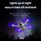 For DJI Mini 4 Pro / Mavic Mini 3 Pro STARTRC 2 Pairs Color LED Flash Lamp Low Noise Propellers, For DJI Mavic Mini 3 Pro