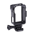 For DJI Osmo Action 3 Vertical Plastic Protective Frame Cage with Cold Shoes, For DJI Osmo Action 3