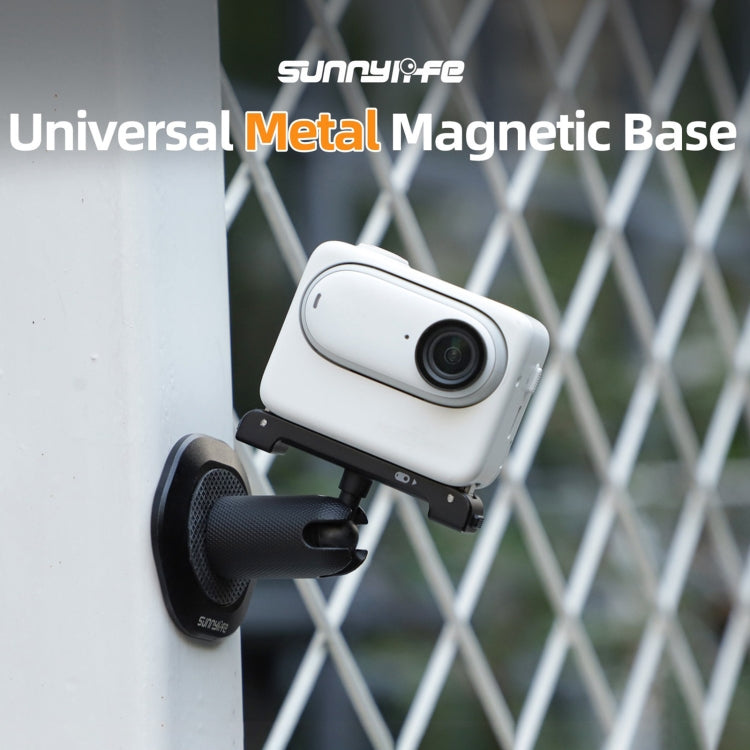Sunnylife Universal Metal Magnetic Base 1/4 inch Adapter Aluminium Alloy Pivot Stand Base, DZ753