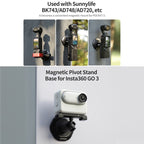 Sunnylife Universal Metal Magnetic Base 1/4 inch Adapter Aluminium Alloy Pivot Stand Base, DZ753