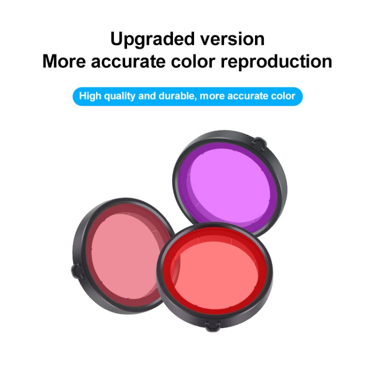 For DJI Osmo Action 5 Pro Housing Diving Color Lens Filter, For DJI Osmo Action 5 Pro / 4 / 3
