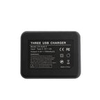 For DJI Osmo Action 4 / 3 Tri-Slot Batteries Fast Charger, 5V 2A Tri-Slot Batteries Charger