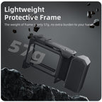 For DJI Action 6 Sunnylife 2-in-1 Detachable Protective Frame & Street Photography Handle Ergonomic Hand Grip Quick Release Shutter Handle, For DJI Action 6