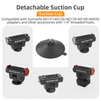Sunnylife Magnetic Quick-Release Ball-Joint Adapter Mount 360 Rotatable Suction Cup Bracket For DJI Osmo 360 / Action 5 Pro / 4 / 3, For DJI Osmo 360 / Action 5 Pro / 4 / 3
