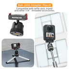 Sunnylife Magnetic Quick-Release Ball-Joint Adapter Mount 360 Rotatable Suction Cup Bracket For DJI Osmo 360 / Action 5 Pro / 4 / 3, For DJI Osmo 360 / Action 5 Pro / 4 / 3