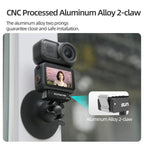 Sunnylife Dual-Direction Magnetic Quick-Release Ball-Joint Adapter Mount 360 Rotatable Suction Cup Bracket For DJI Osmo Nano / Action 6, For DJI Osmo Nano / Action 6
