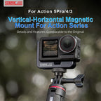 For DJI Osmo Action 5 Pro / 4 / 3 STARTRC L-shaped Magnetic Quick Release Bracket, For DJI Osmo Action 5 Pro / 4 / 3
