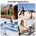 VT-12 Tabletop Tripod Telescopic 1/4 BallHead Selfie Stick for GoPro, Action Camera, VT-12