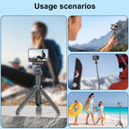 VT-09 Magnetic Handheld Selfie Stick Mini Desktop Telescopic Tripod for DJI Action 5 Pro / 4 / 3, VT-09