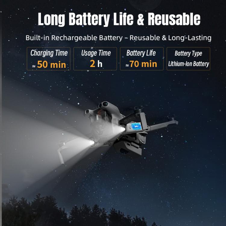 For DJI Mini 5 Pro STARTRC Night Navigation Searchlight LED Flashlight Rechargeable Refill Lighting Signal Light, For DJI Mini 5 Pro