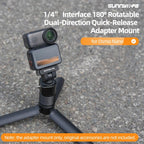 For DJI Osmo 360 Sunnylife Dual-Direction Magnetic Quick Release Adapter Mount, AD109 For DJI Osmo 360