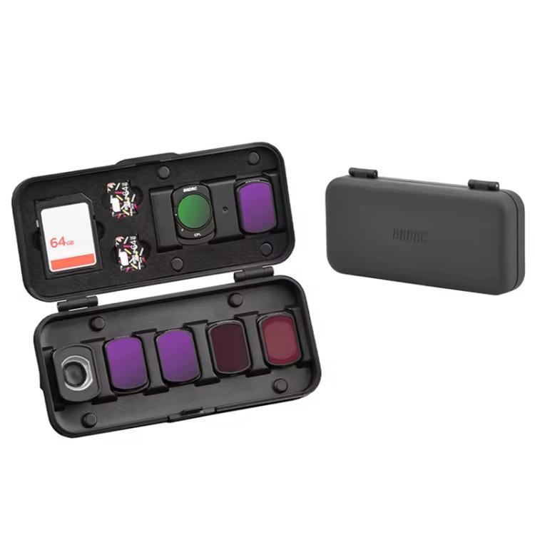BRDRC Storage Case for DJI Osmo Pocket 3 Filter, TF/SD Card, Wide-Angle & Macro Lens Organizer, For DJI Osmo Pocket 3 Filter