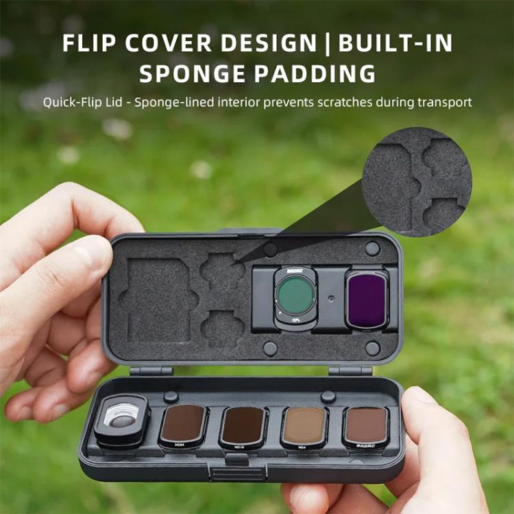 BRDRC Storage Case for DJI Osmo Pocket 3 Filter, TF/SD Card, Wide-Angle & Macro Lens Organizer, For DJI Osmo Pocket 3 Filter