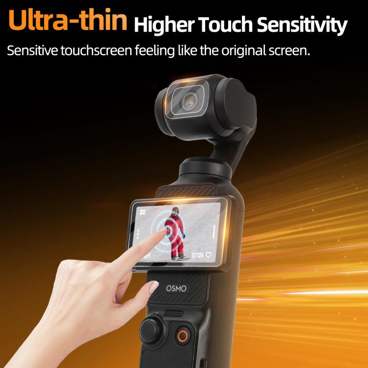For DJI Osmo Pocket 3 Sunnylife Screen Protector AR Anti-reflection Tempered Glass Film with Film Locator, Screen Protector