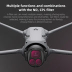 For DJI Mavic 4 Pro STARTRC 4 in 1 CPL ND8 ND32 ND64 Lens Filter Kit, CPL ND8 ND32 ND64