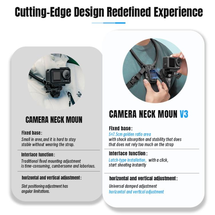STARTRC Lazy Neck Bracket V3 POV View Mount with Chest Strap, POV View Mount with Chest Strap
