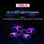 For DJI Air 3 STARTRC 2 Pairs Color LED Flash Lamp Low Noise Propellers, For DJI Air 3