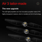 For DJI Air 3 STARTRC 2 Pairs Color LED Flash Lamp Low Noise Propellers, For DJI Air 3