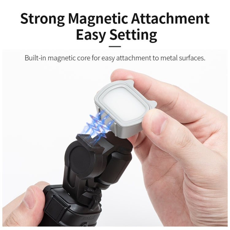 For DJI Pocket 3 STARTRC Cat-ears Magnetic Fill Light  with Holder Clip Kit, Fill Light with Holder Clip