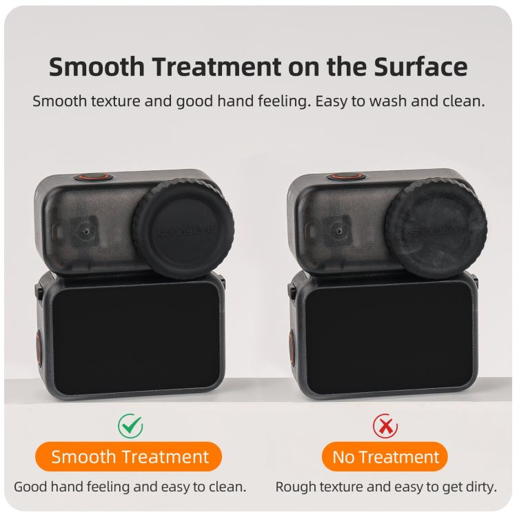 For DJI Osmo 360 Sunnylife Silicone Lens Cover Scratch-Proof Camera Cover Protector Protective Lens Guard Protector, For DJI Osmo 360