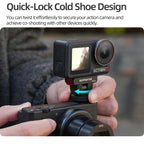 Sunnylife AD118 Sunnylife Cold Shoe Magnetic Quick Release Adapter Mount 1/4 180 Tilt Adjustable Selfie Stick Adapter Stand For DJI Osmo 360 / Action 5 Pro / 4 / 3, AD118 For DJI Osmo 360 / Action 5 Pro