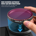 For DJI Osmo Action 6 STARTRC 4 in 1 CPL ND8 ND16 ND32 Camera Lens Filter, For DJI Osmo Action 6