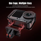 For DJI Osmo Action 6 STARTRC Metal Cage Frame with Cold Shoe, For DJI Osmo Action 6 Metal Cage