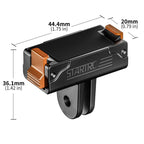 For DJI Osmo Action 6 STARTRC Plastic Quick-release Base Adapter Bracket, For DJI Osmo Action 6