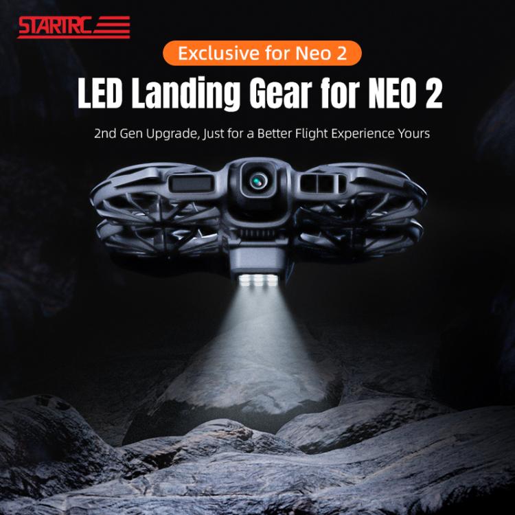 For DJI Neo 2 STARTRC LED Light Heightened Landing Gear Training Rack, For DJI Neo 2 LED Light Rack