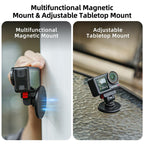 Sunnylife Quick-Release Magnetic Base Mount 1/4 180 Tilt Adjustable Tabletop Base Bracket For DJI Osmo 360 / Action 5 Pro / 4 / 3 / 2, DZ-140 For DJI Osmo 360 / Action 5 Pro