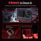 For DJI Osmo Action 6 STARTRC Plastic Cage Vertical-Horizontal Expansion Adapter Frame with Cold Shoe, For DJI Osmo Action 6 Plastic Cage